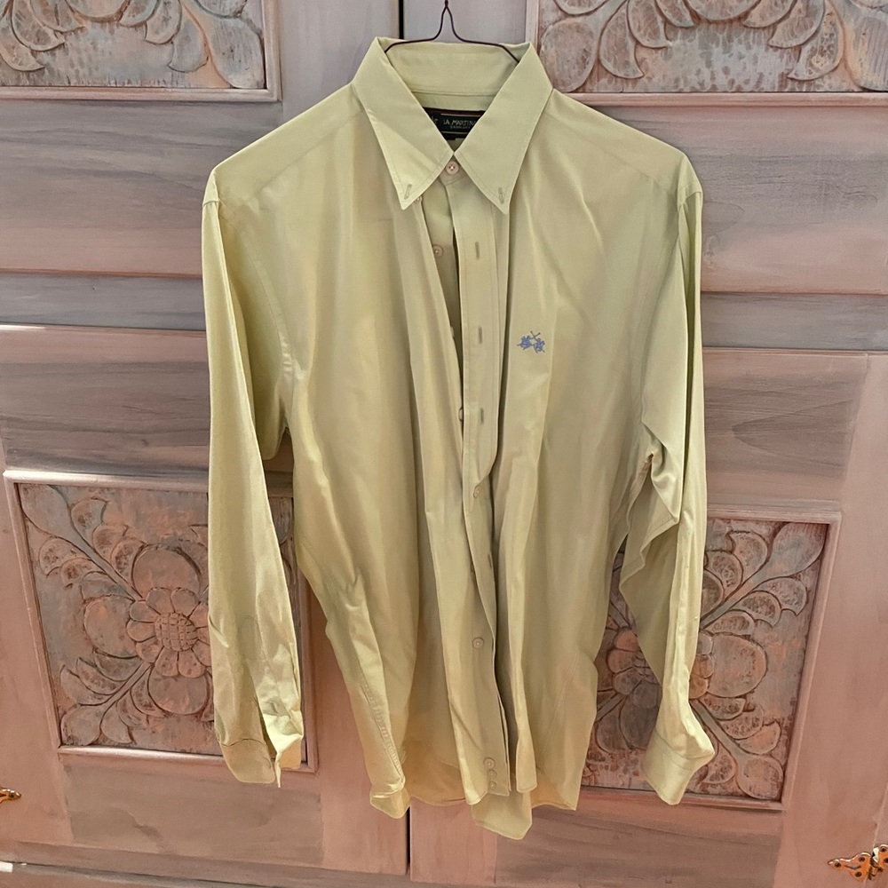 La Martina Light Green Button Down Longsleeve